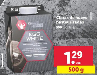 Lidl Optisana Claras de huevo pasteurizadas oferta