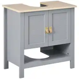 Brico Depôt Armario para lavabo mdf gris 60x30x60 cm oferta