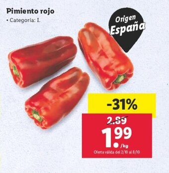 Lidl Pimiento rojo oferta