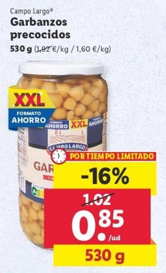 Lidl Campo Largo® Garbanzos precocidos oferta