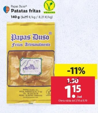 Lidl Papas Duso® Patatas fritas oferta
