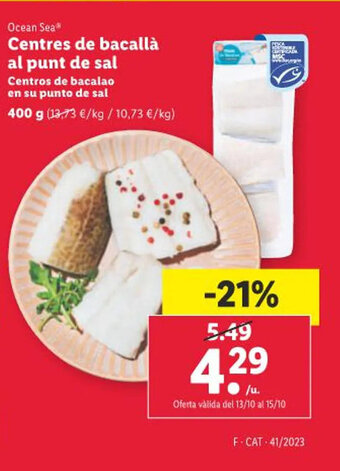 Lidl Centres de bacallà al punt de sal oferta