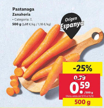 Lidl Pastanaga Zanahoria oferta