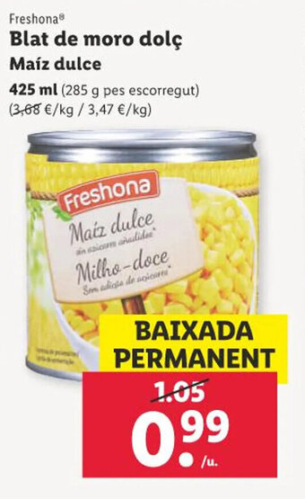 Lidl Blat de moro dolç Maíz dulce oferta