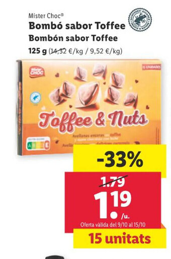 Lidl Bombó sabor Toffee Bombón sabor Toffee oferta
