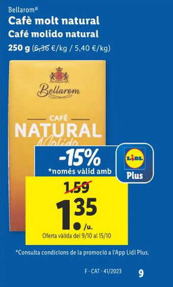 Lidl Café molido natural 250 g oferta