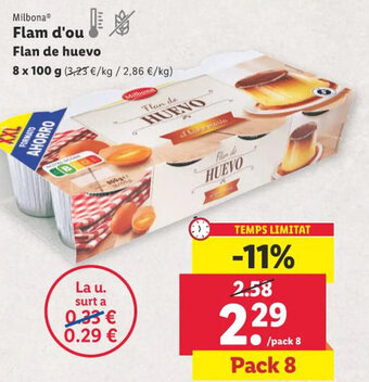 Lidl Milbona® Flam d'ou Flan de huevo oferta