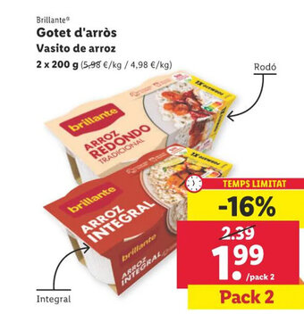 Lidl Gotet d'arròs Vasito de arroz oferta