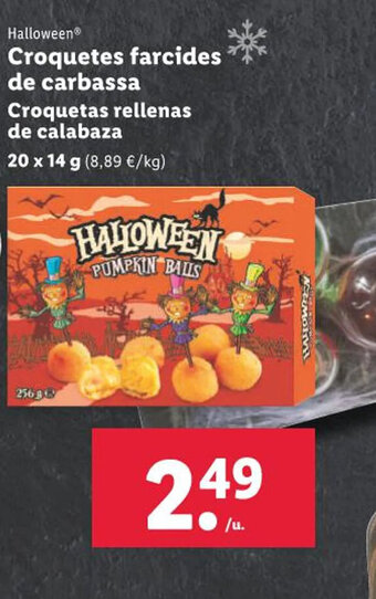 Lidl Croquetes farcides de carbassa Croquetas rellenas de calabaza oferta
