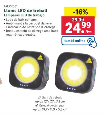 Lidl Llums LED de treball Lámparas LED de trabajo oferta