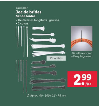 Lidl PARKSIDE Joc de brides Set de bridas oferta