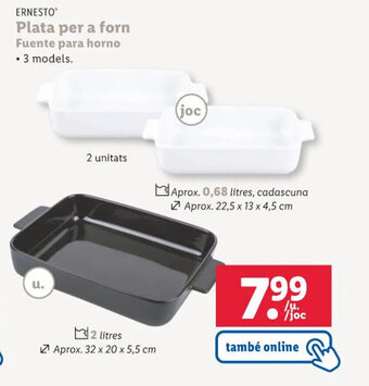 Lidl Plata per a forn Fuente para horno oferta