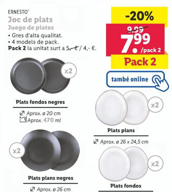 Lidl Joc de plats Juego de platos oferta