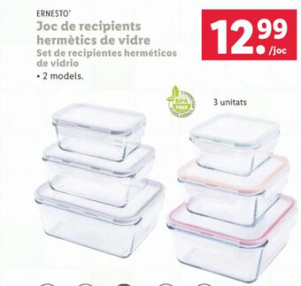 Lidl Joc de recipients hermètics de vidre Set de recipientes herméticos de vidrio oferta