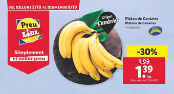 Lidl Plátano de Canarias • Categoria: I. oferta