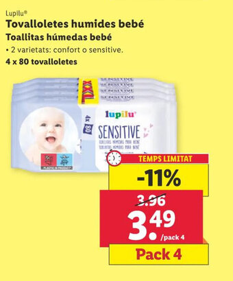 Lidl Tovalloletes humides bebé Toallitas húmedas bebé oferta