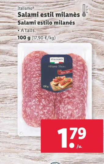Lidl Salami estil milanès Salami estilo milanés oferta
