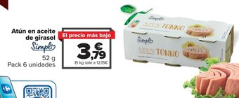 Carrefour Atún en aceite Pack 6 unidades oferta