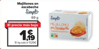 Carrefour Mejillones en escabeche oferta