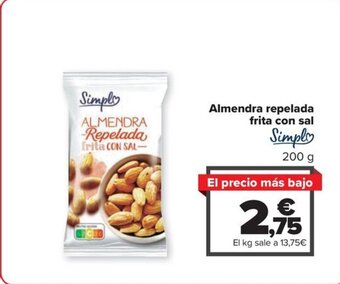 Carrefour Almendra repelada frita con sal oferta