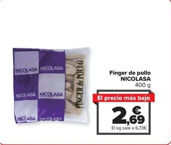 Carrefour Finger de pollo NICOLASA 400 g oferta