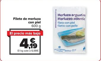 Carrefour Filete de merluza con piel oferta