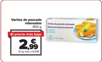 Carrefour Varitas de pescado rebozadas oferta