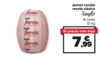 Carrefour Jamón cocido receta clásica oferta