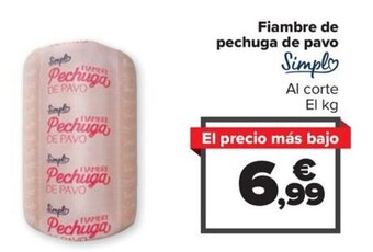 Carrefour Fiambre de pechuga de pavo oferta