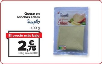 Carrefour Queso en lonchas edam oferta