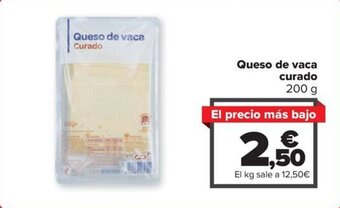 Carrefour Queso de vaca Curado oferta
