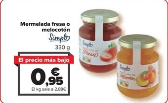 Carrefour Mermelada fresa o melocotón oferta