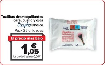 Carrefour Toallitas desmaquillantes cara, cuello y ojos oferta