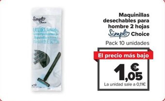 Carrefour Maquinillas desechables para hombre 2 hojas oferta