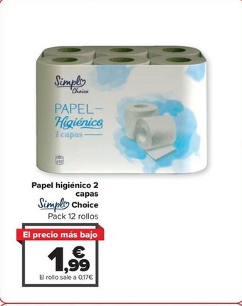 Carrefour Papel higiénico 2 capas oferta