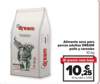 Carrefour Alimento seco para perros adultos DREAM pollo y cereales oferta