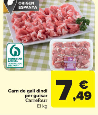 Carrefour Carn de gall dindi per guisar Carrefour oferta