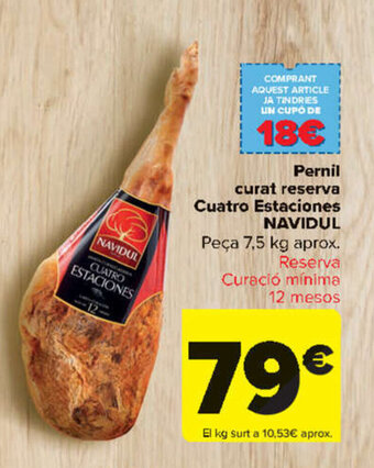 Carrefour Pernil curat reserva Cuatro Estaciones NAVIDUL oferta