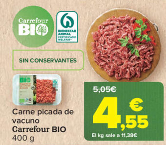 Carrefour Carne picada de vacuno Carrefour BIO oferta