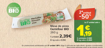 Carrefour Masa de pizza Carrefour BIO oferta