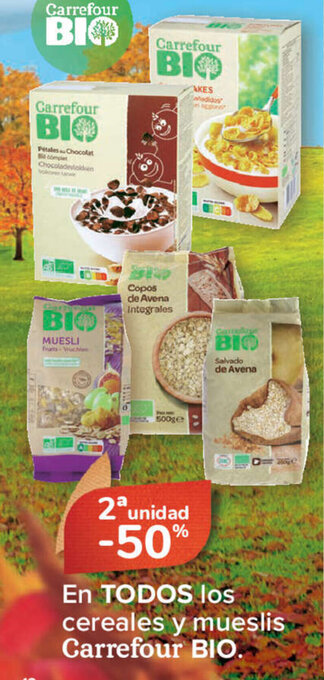 Carrefour En TODOS los cereales y mueslis Carrefour BIO. oferta
