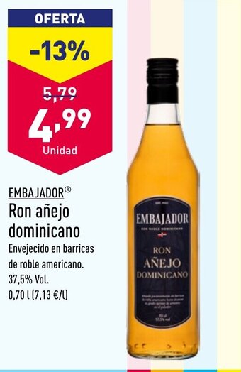 ALDI Ron añejo dominicano oferta