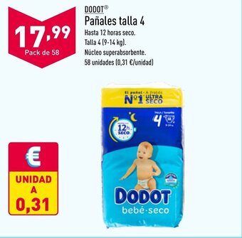 ALDI Pañales talla 4 oferta