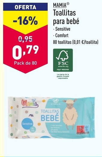 ALDI Toallitas para bebé oferta