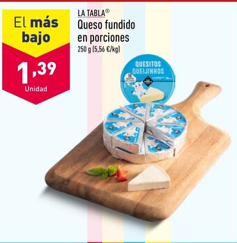 ALDI LA TABLAⓇ Queso fundido en porciones oferta