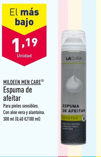 ALDI MILDEEN MEN CAREⓇ Espuma de afeitar oferta