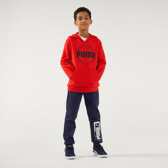 Decathlon Sudadera puma niños rojo estampado capucha oferta
