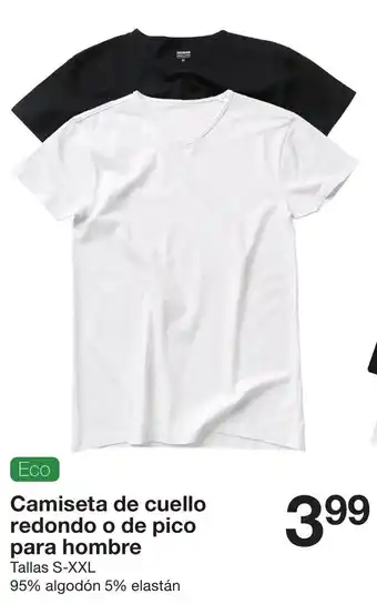 Zeeman Eco Camiseta de cuello redondo o de pico para hombre oferta