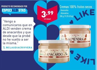 ALDI Cremas 100% frutos secos oferta