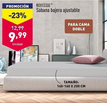 ALDI Sábana bajera ajustable oferta